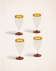 Lot de 4 verres à pied Ina
