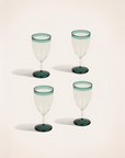 Lot de 4 verres à pied Ina
