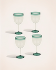 Lot de 4 verres à pied Ina